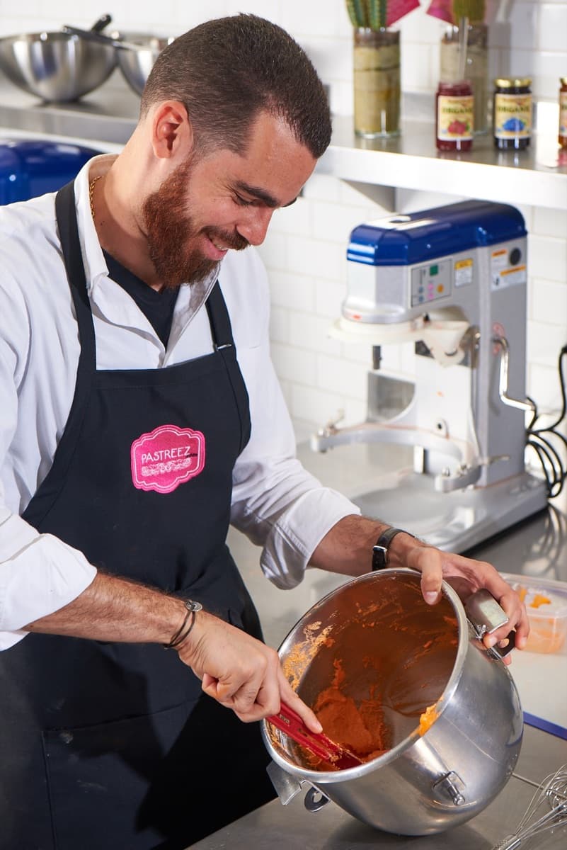 Anthony working in the Pastreez kitchen